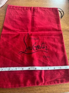 Christian Louboutin Red Velvet Drawstring dust Bag